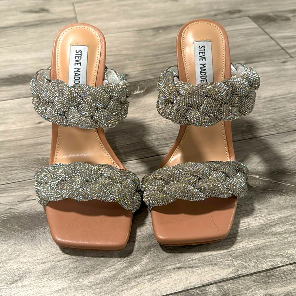 Steve Madden Jeweled Open toe Heels